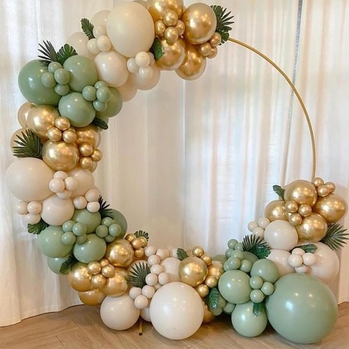 Awenztech Metallic Gold Balloons - 12 Inch Chrome Latex Balloons | 50pcs for Graduation & Wedding Decor