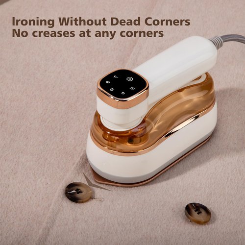 Portable Steamer Iron for Clothes, 1200W Handheld Mini Travel Steamer with 4 Modes, 150ml Powerful Clothes Wrinkle Remover with LCD Display, A Small Iron Suitable for Home, Dorm & Travel (Beige)