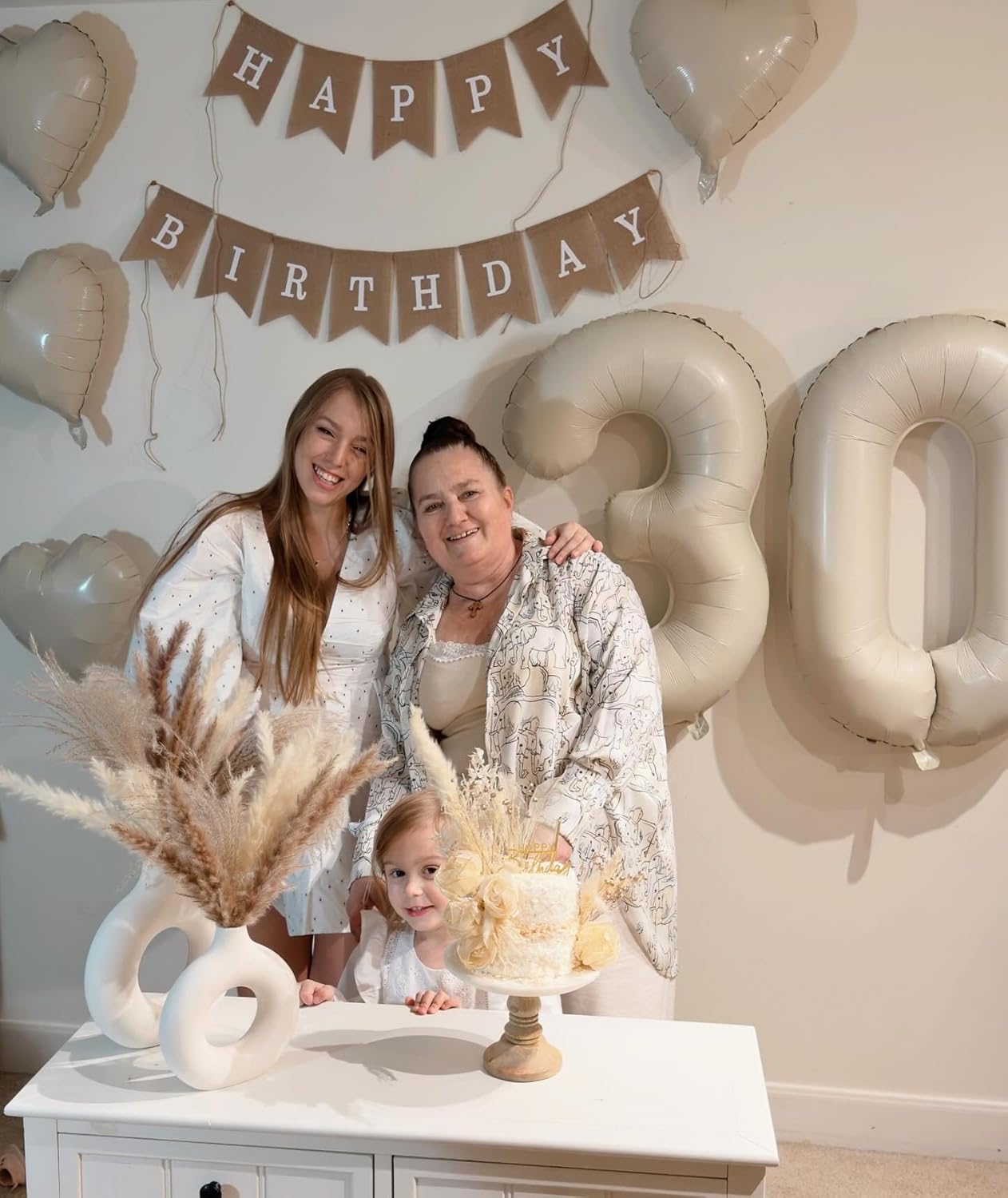 Skiennix Cream Number Balloon - 40 Inch Birthday Decoration | Perfect for Celebrations & Parties