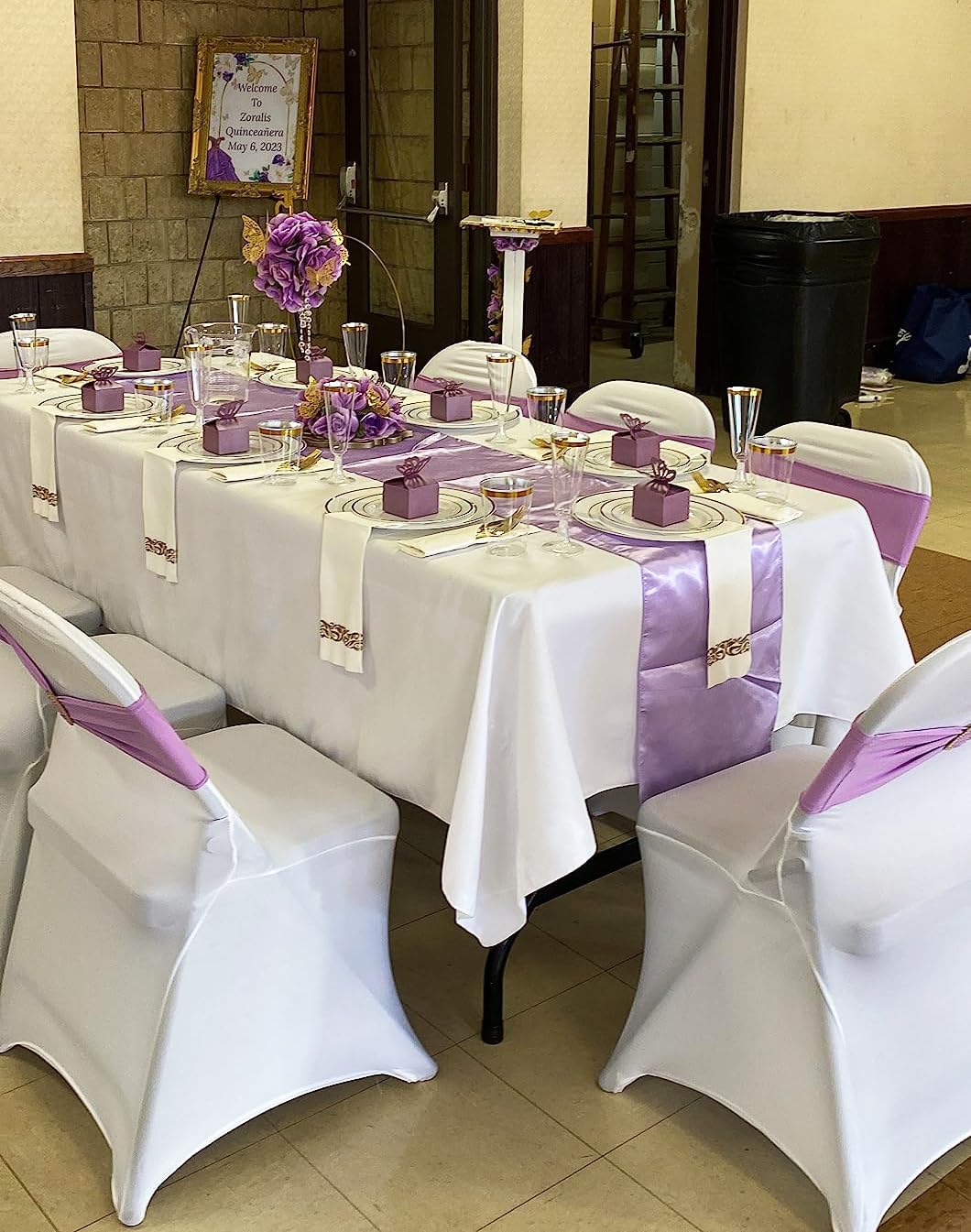 Skiennix Wedding Satin Table Runners - 10 Pack, 12 x 108 Inches for Parties & Events | Yellow