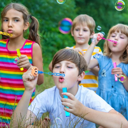 uoyoi Farm Party Favors,24Pcs Farm Animal Bubble Wands for Kids Birthday Party Supplies,Baby Shower Prizes Pinata Goodie Bag Stuffers Gift