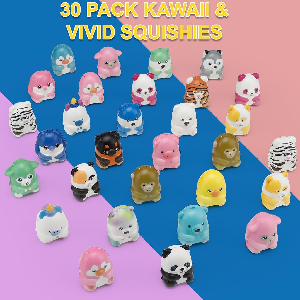 Skiennix 30-Pack Slow Rising Animal Party Favors - Fun Goodie Bag Stuffers for Kids' Birthdays & Classroom Prizes