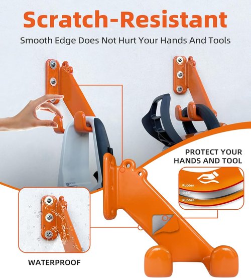 Heavy Duty Chainsaw Hanger by [Brand Name] - 2 Pack Wall Mount for Garage Organization & Storage