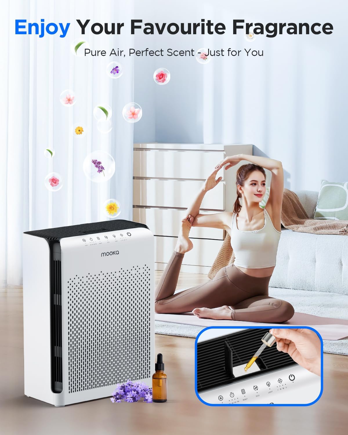 M200L Air Purifier - Ideal for Large Rooms Up to 2200ft² | PR1 Air Purifier with Air Quality Sensor