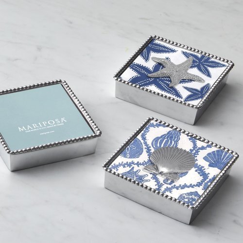 Starfish Beaded Napkin Box