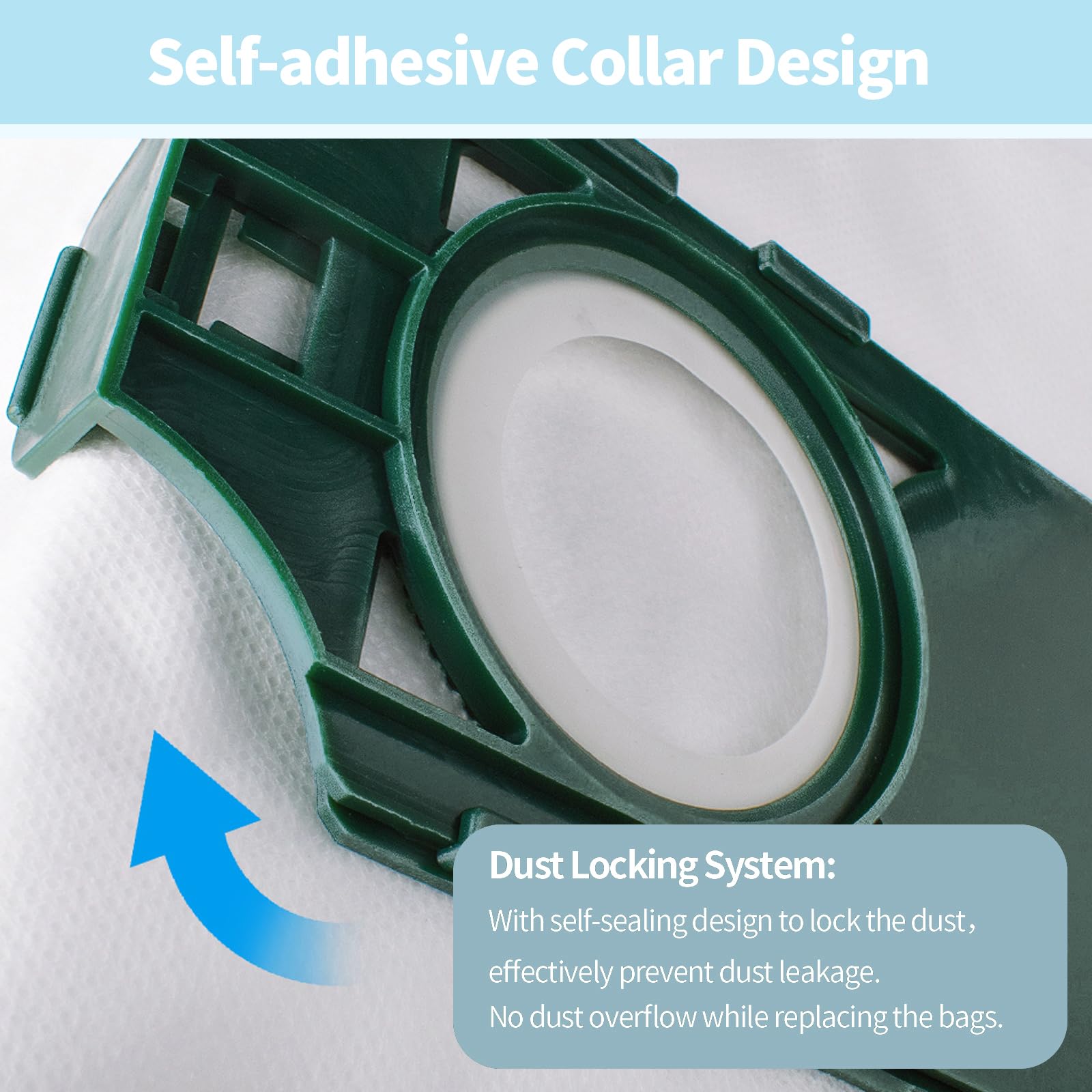 Gudotra 9 Pack Replacement HEPA RLH-6 Vacuum Bags for Riccar SupraLite R10S R10D R10O R10SAND Simplicity Freedom R10S R10D S10P S10SAND Upright Vacuums Cleaner