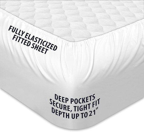 COONP Queen Mattress Topper - Extra Thick Cooling Pillowtop Bed Protector | Cotton Cover, Deep Pocket 8-21 Inch
