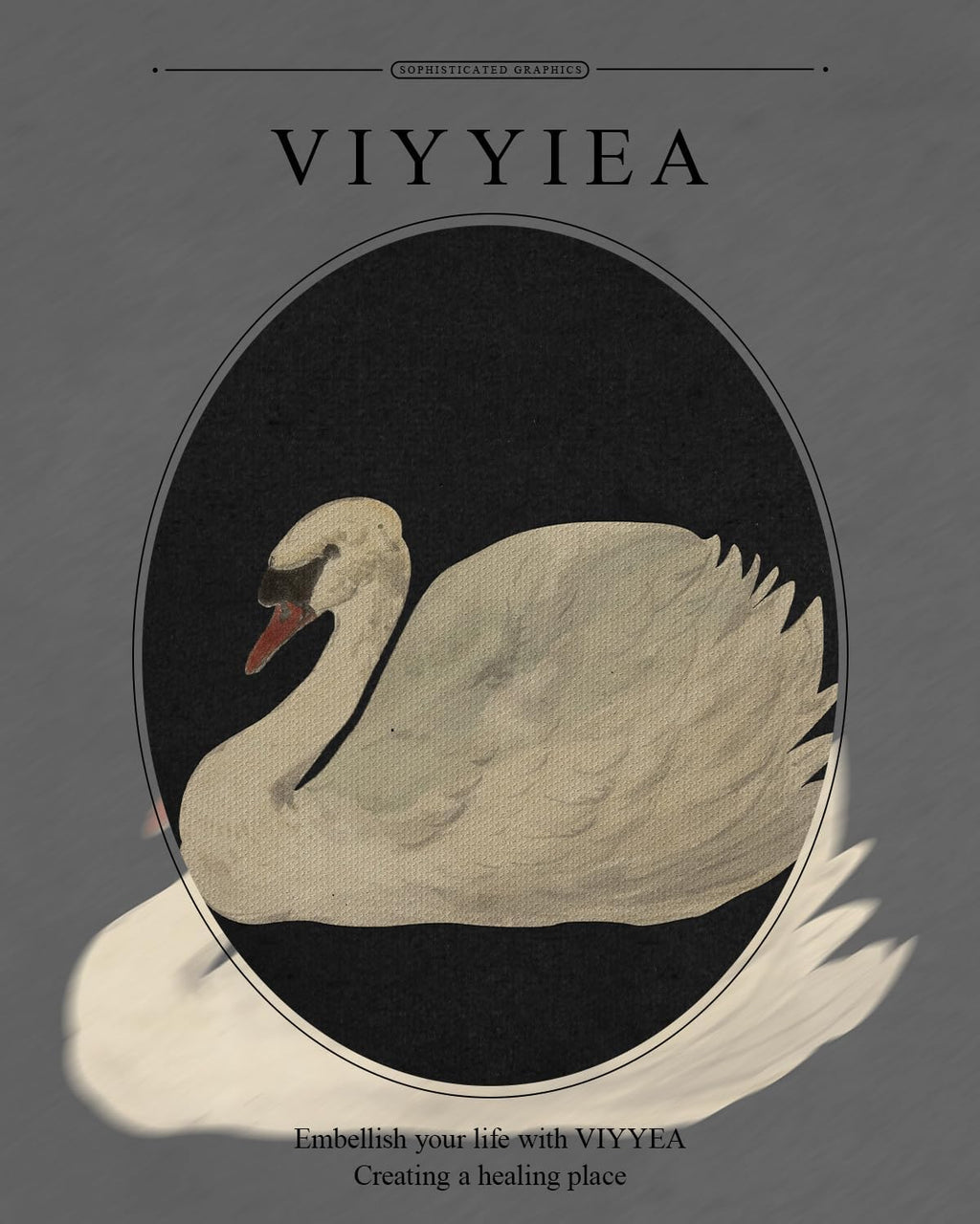 VIYYIEA Gold Framed Wall Art | Elegant Canvas Print Home Decor | Black, 13x16 Inches