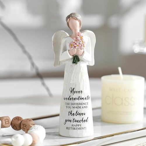 FESTGLOX Retirement Gifts for Women - Charming 5.3" Retired Angel Figurine | Perfect for Nurses & Teachers
