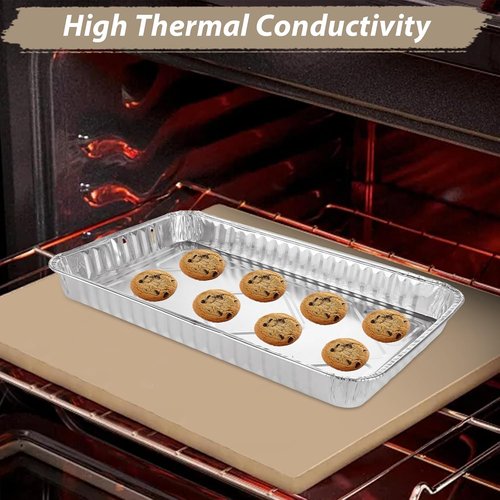 CYEAH Cookie Sheets for Baking - 50 Pcs Durable Nonstick Aluminum Foil Pans | 12.6 x 8 in, Perfect for BBQ & Camping
