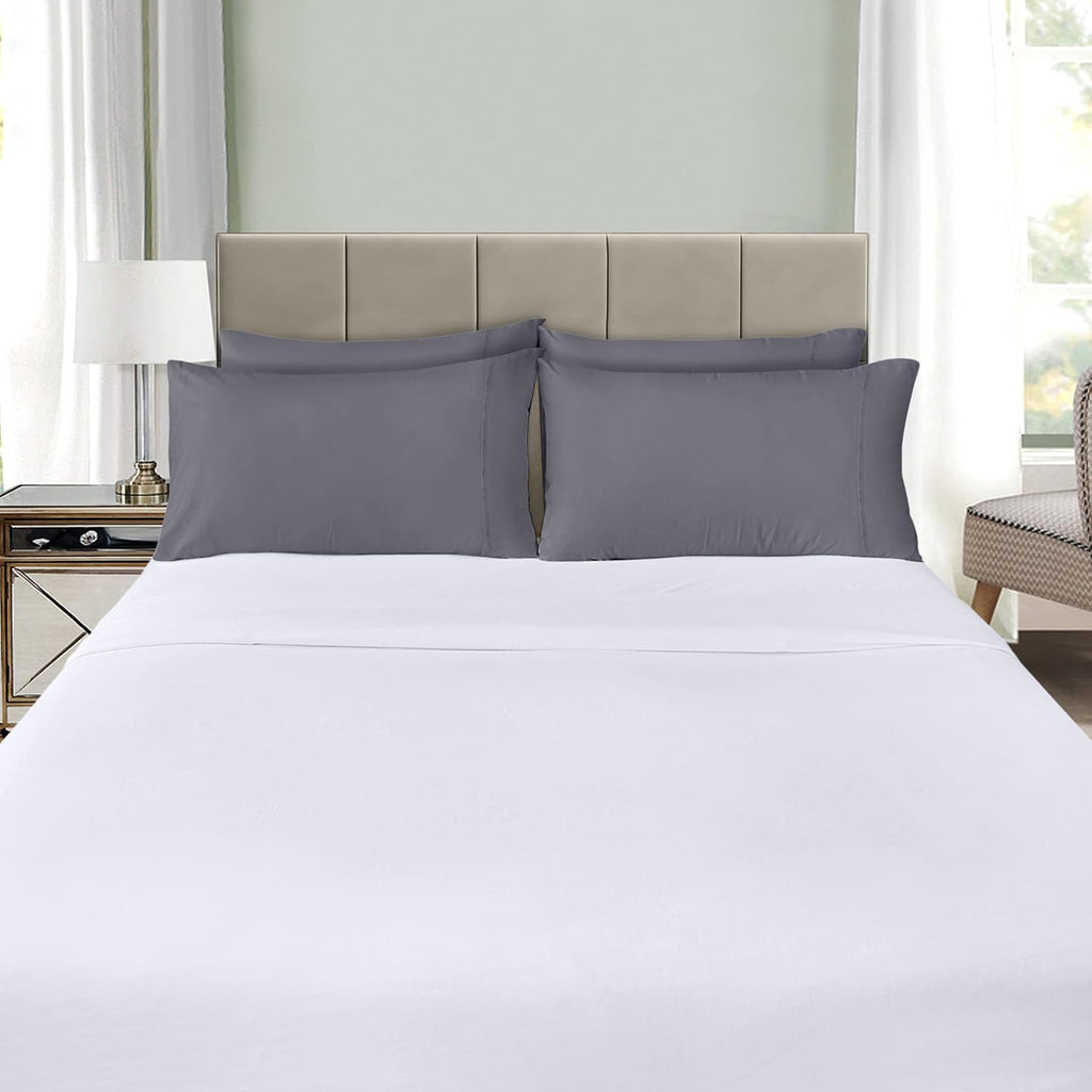 Utopia Bedding Queen Pillow Cases - 4 Pack - Soft Brushed Microfiber - Fade Resistant 20x30 Inches | Grey