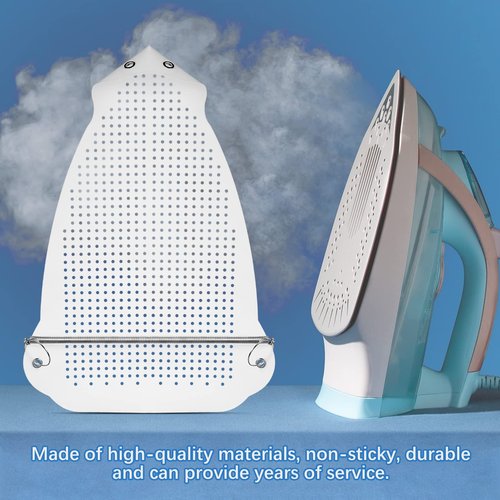 Cunhill 2 Pieces Ironing Shoe Cover Ironing Accessories Iron Soles Aluminum Material Electric Iron Assistant Tool Safe Slip on for Electric Sole Quick Install Cover Most Standard Size