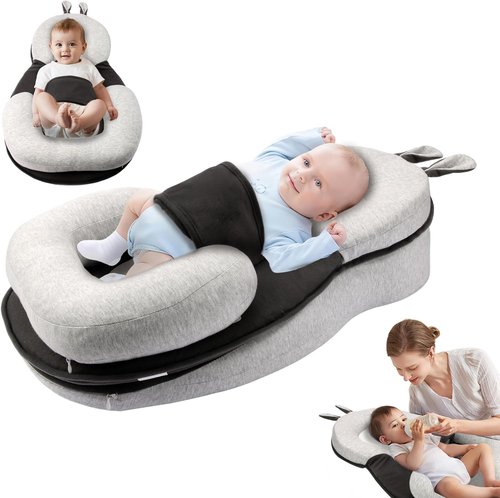 Baby Lounger - Lightweight & Portable Dual-Function Design with Removable Machine-Washable Pad