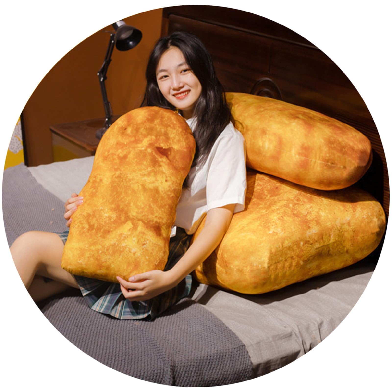 Whlo4U Simulation Chicken Plush Pillow, Chicken Stuffed Food Plush Pillow, Home Sofa Decoration, Birthday Christmas Funny Gift for Kids Adults (23inch)
