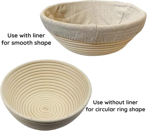 9 Inch Round Banneton Proofing Basket Set by [Brand Name] - Perfect for Sourdough & Artisan Baking | 2 Pack