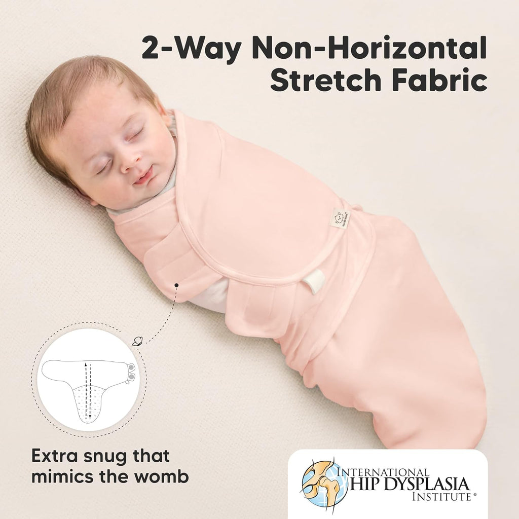 Organic Baby Swaddle Sleep Sacks by [Brand Name] - Soft & Snug for Newborns 0-3 Months | 3-Pack in Angelic