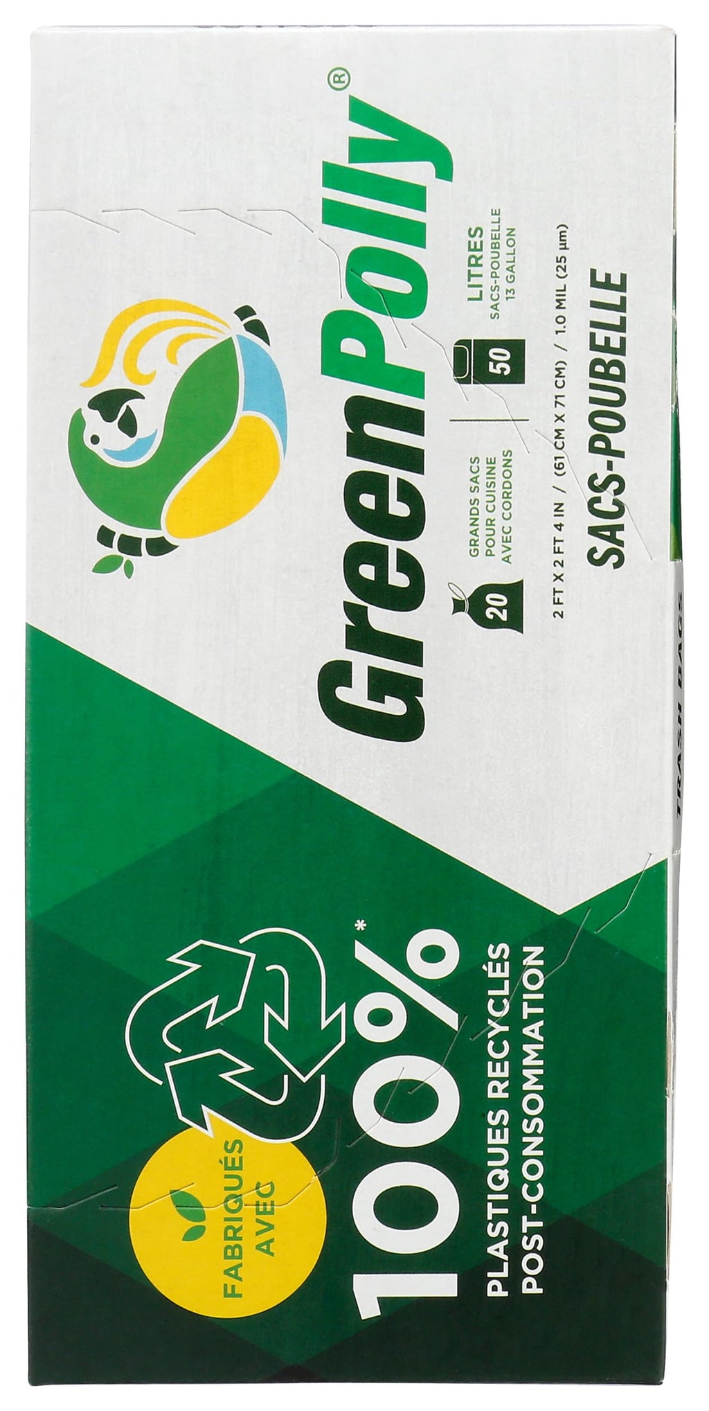 GreenPolly, Tall Kitchen Trash Bags, 20 Count