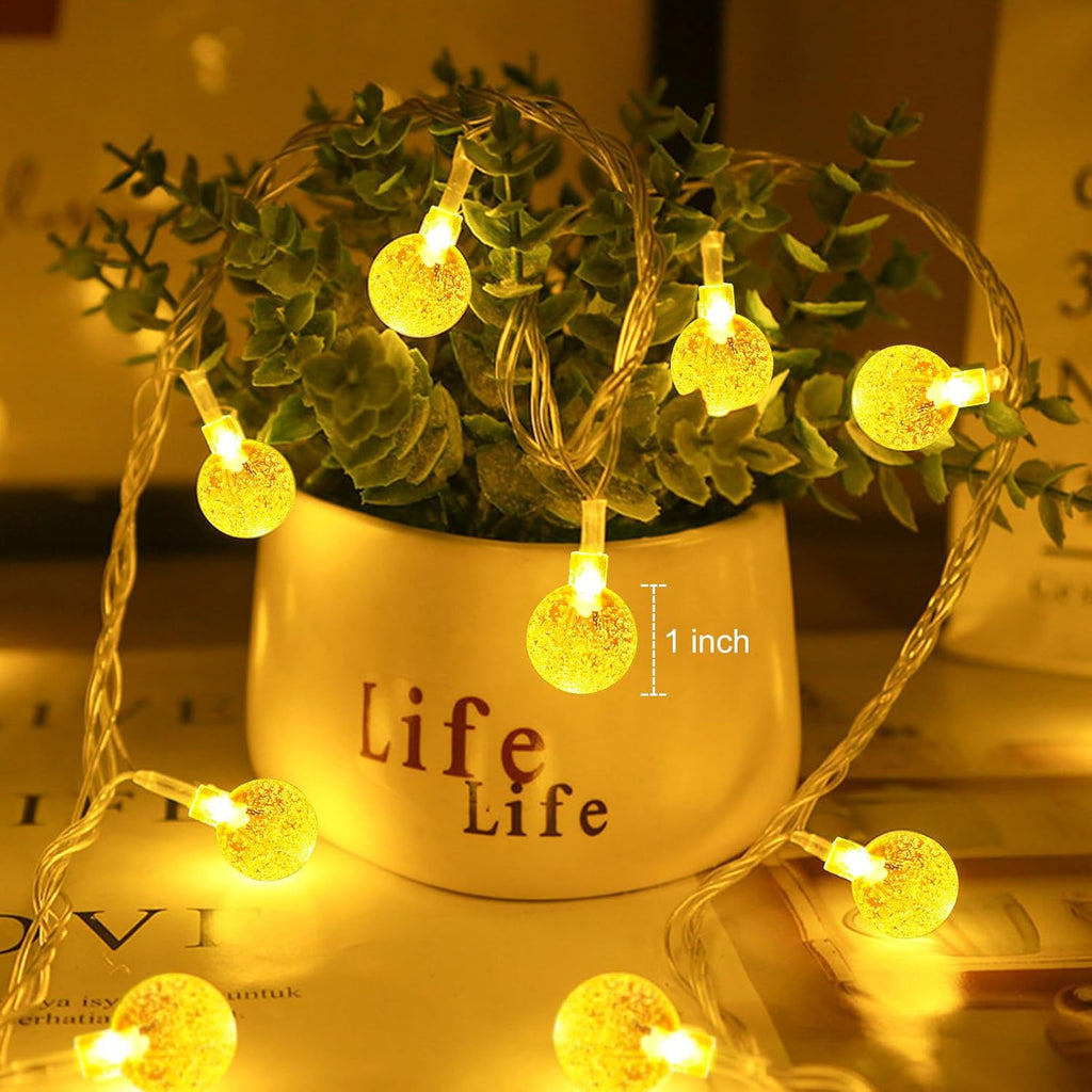 Minetom Globe String Lights - 33 Ft 100 LED Fairy Lights with Remote & 8 Modes | Warm White Decor for Patio, Garden, Wedding