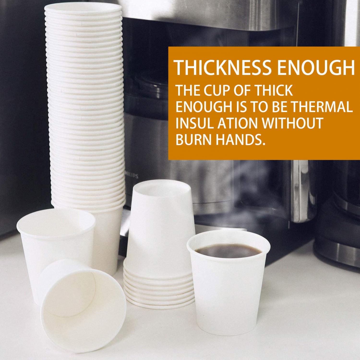 Vumdua Bathroom Paper Cups, Small Coffee Cups (800, 6 oz)