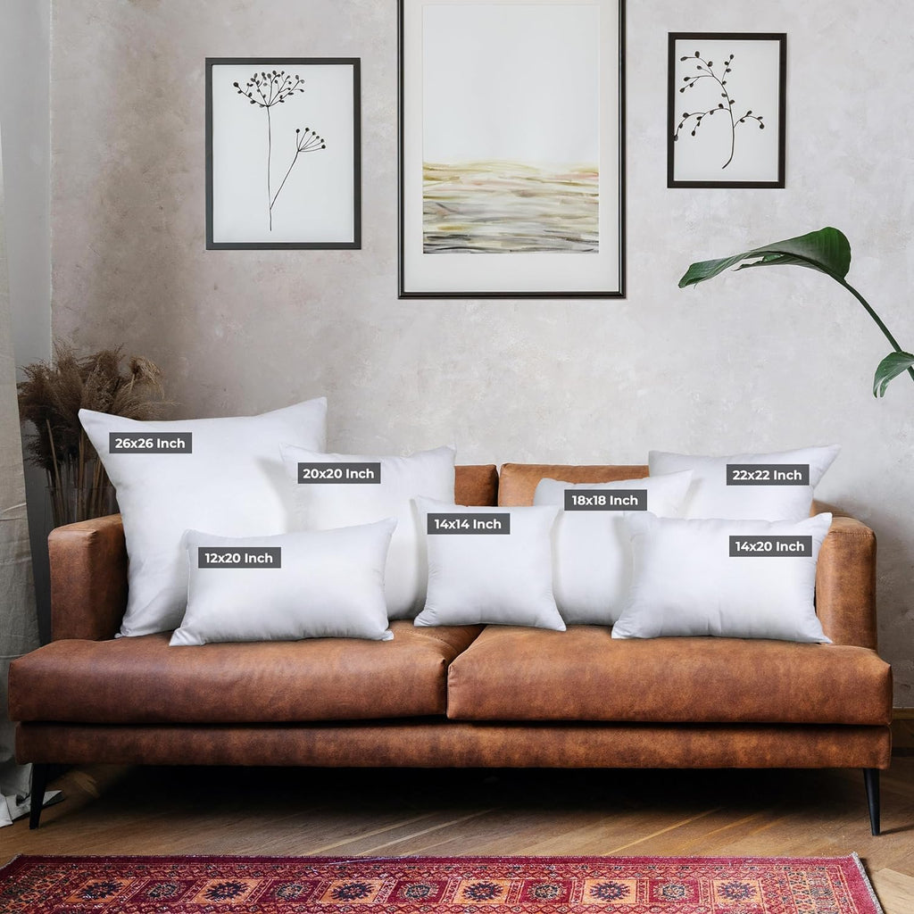 Utopia Bedding Throw Pillow - Fluffy Down Alternative Cushion for Bed & Sofa | 18 x 18 Inches, White
