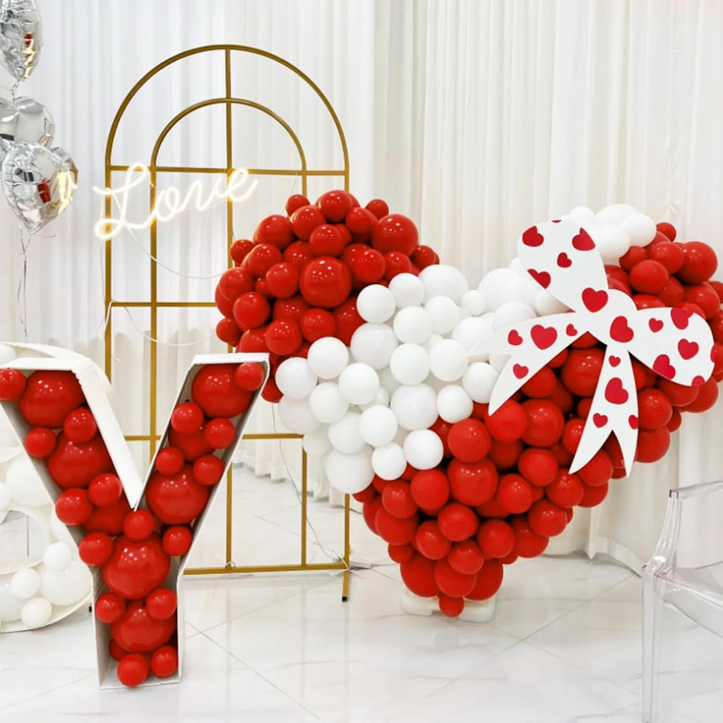 ASIYUHY Red Balloons - 12 Inch Thick Latex Helium Balloons with Ribbons | Perfect for Christmas, Valentine's, Birthdays & Baby Showers