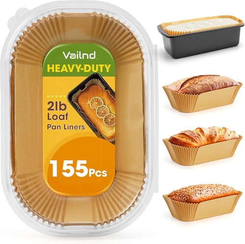Loaf Pan Liners - 155 Pcs Non-Stick Parchment Paper for Easy Cleanup | 9x5 Inch for Sourdough, Cakes & Breads