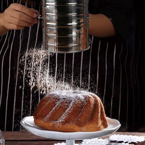HULISEN Pastry Cutter Set - Stainless Steel Dough Blender & 3-Cup Flour Sifter | Professional Baking Tools