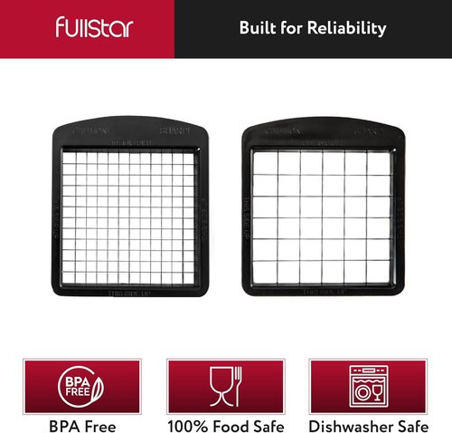 Fullstar Blade Replacement Set - Compatible with Select Fullstar Chopper Models - 2-Piece Insert Set for Large & Small Dice - 3.9 x 4.4 Inches