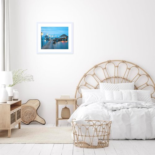 JCJMY 20x25 Picture Frame - Display 16x20 Photos with Mat or 20x25 Without Mat | White Wall Hanging Design