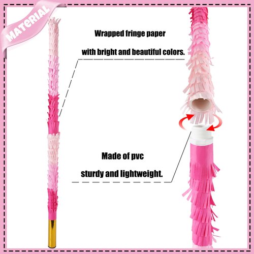 PCFING 30 Inch Piñata Stick Kit Pink Very Sturdy Will Not Break, Suitable for Boys Girls Adults Can Have Fun at Any Party