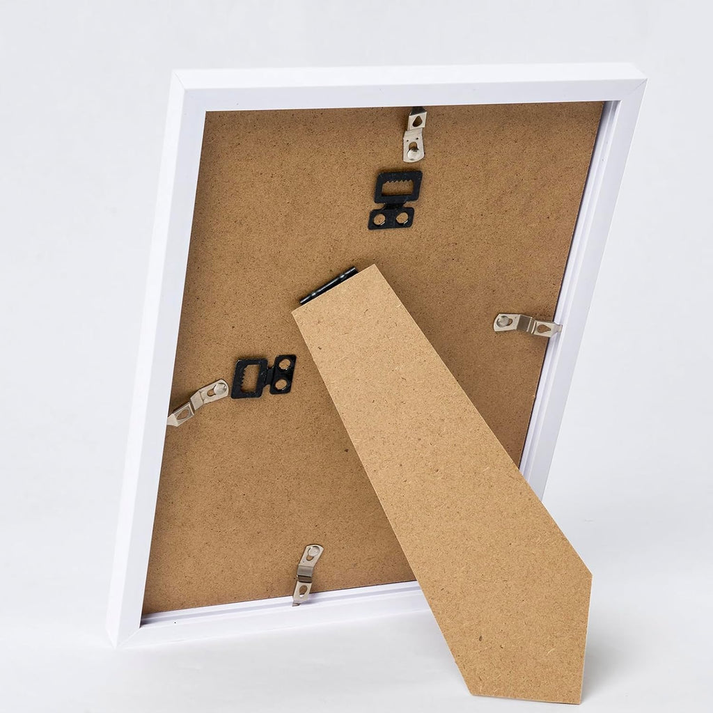 White A4 Picture Frame by [Brand Name] - Versatile Wall or Tabletop Display | Shatter-Resistant Plexiglass