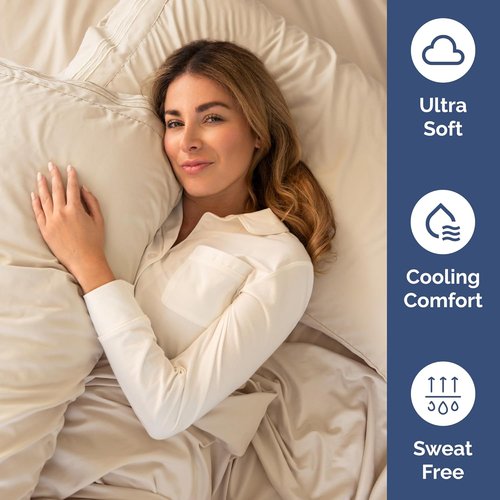 King Size 4 Piece Sheet Set - Ultra-Soft Cooling Bed Sheets for Luxurious Comfort - Oeko-Tex Certified - Wheat