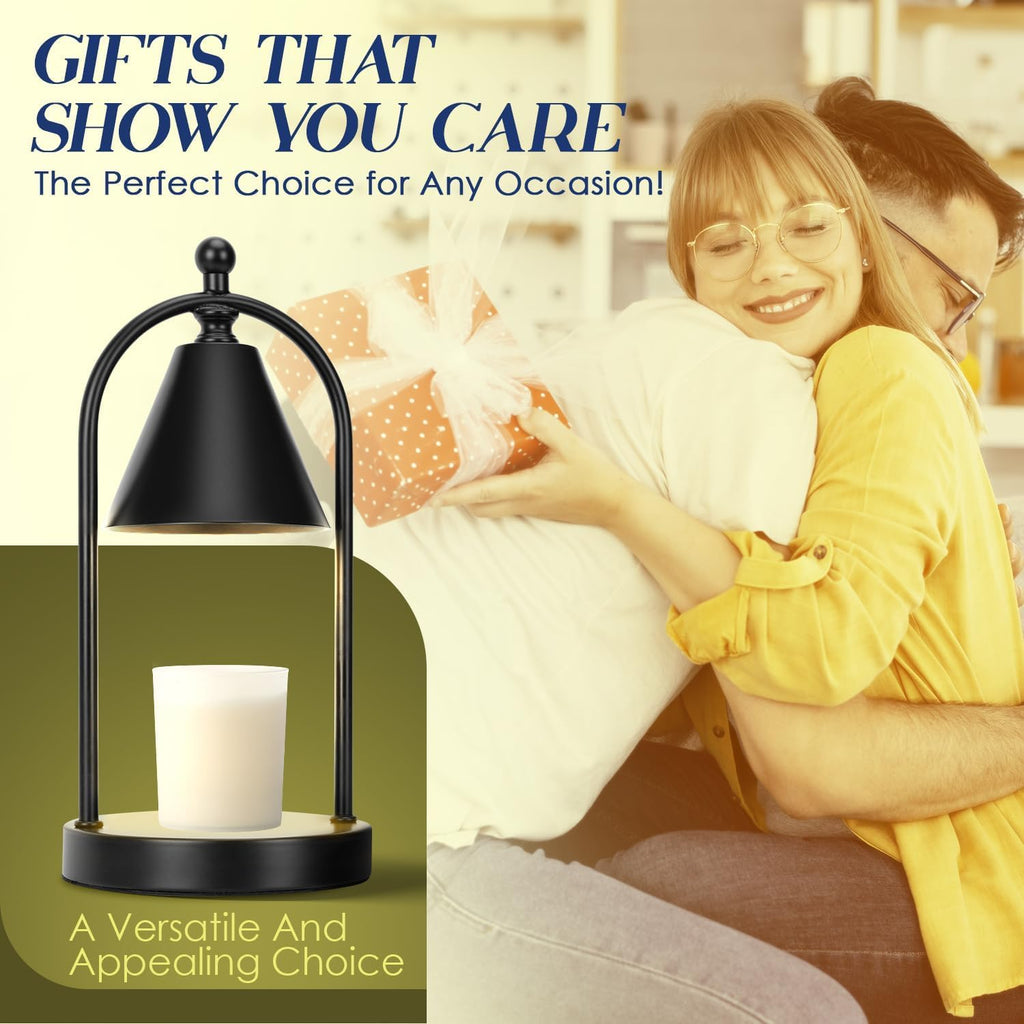 Soilsiu Candle Warmer Lamp - Dimmable Electric Candle Light for Home Decor | Timer & 2 Bulbs Included
