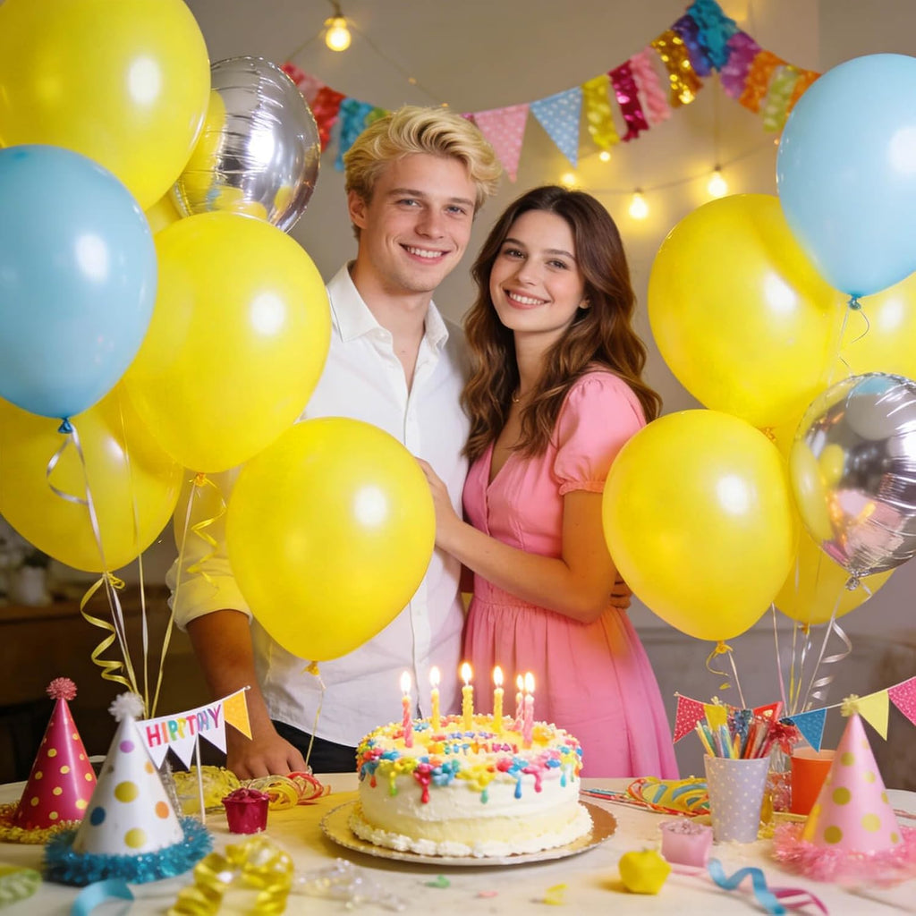 Yellow Latex Balloons by [Brand Name] - 110pcs 12-Inch for Birthday Parties & Baby Showers