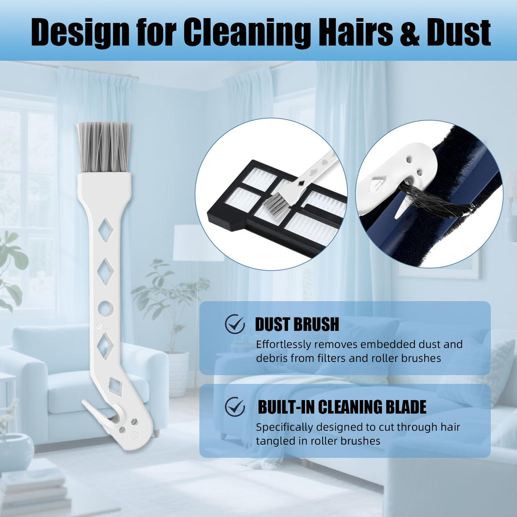 Auoiian 2-Pack Replacement Rollers Brushes for eufy X10 Pro Omni Robot Vacuum - Washable Main Brush Set with Cleaning Tool- Compatible Only with X10 Pro Omni