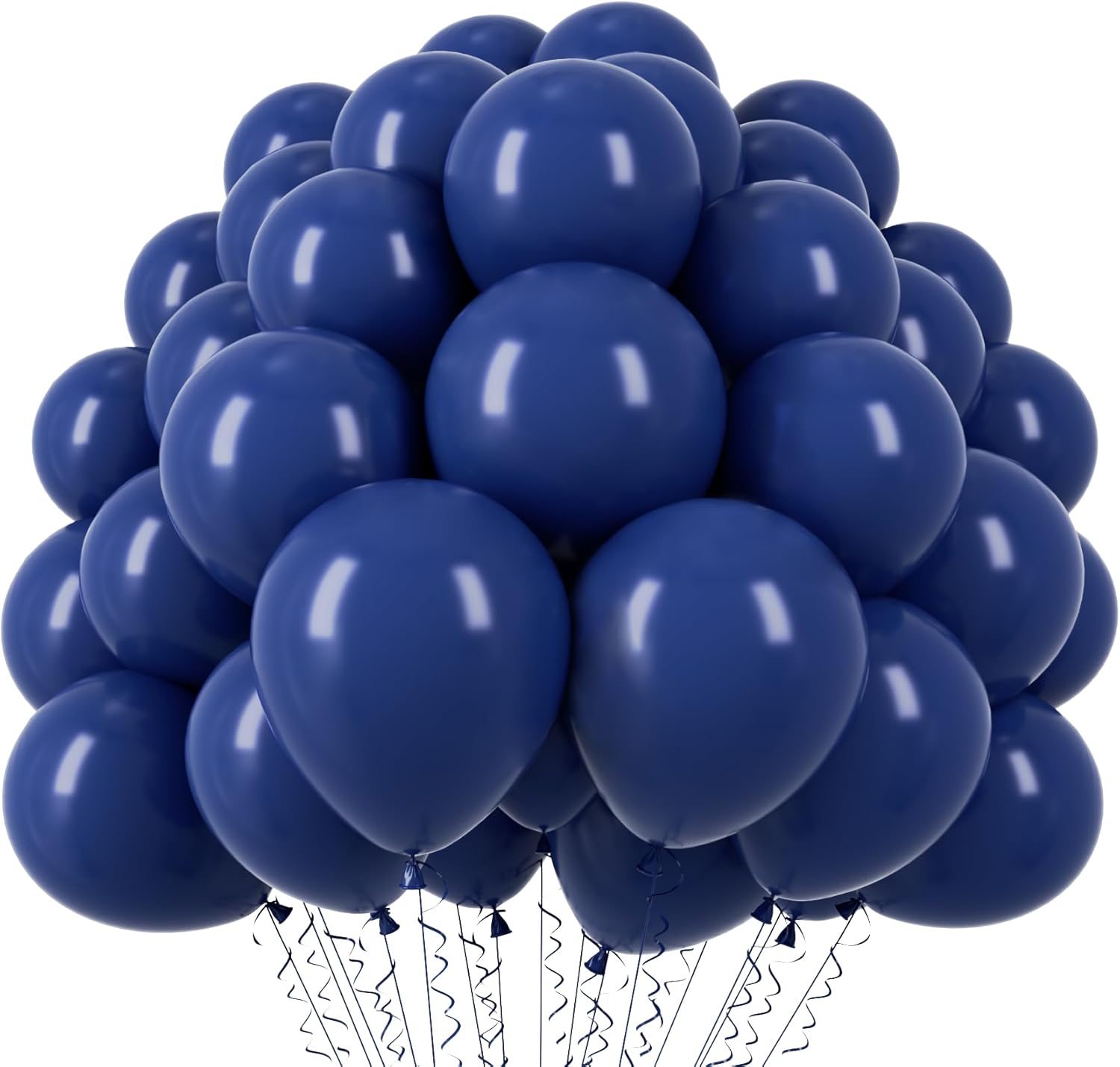 Voircoloria Navy Blue Balloons - 110pcs 12-Inch Dark Blue Latex for Graduation, Weddings & Parties