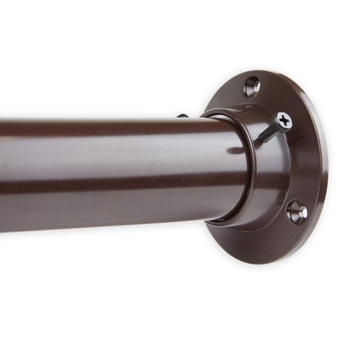 Rod Desyne C-1945-DP150-487 1.5" Premium Heavy Duty Adjustable Closet Rod with Socket Set, 48 x 84, Cocoa