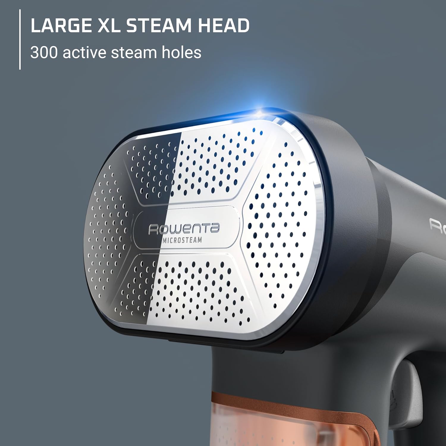 Rowenta Handheld Clothes Steamer - 3-in-1 Ironing & Lint Removal, 7.1 Oz Tank, 1875 Watts, Black & Copper