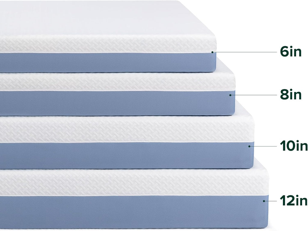 Zinus 12 Inch King Cooling Memory Foam Mattress - Medium Feel, Breathable Layers, Fiberglass Free, Certified Safe