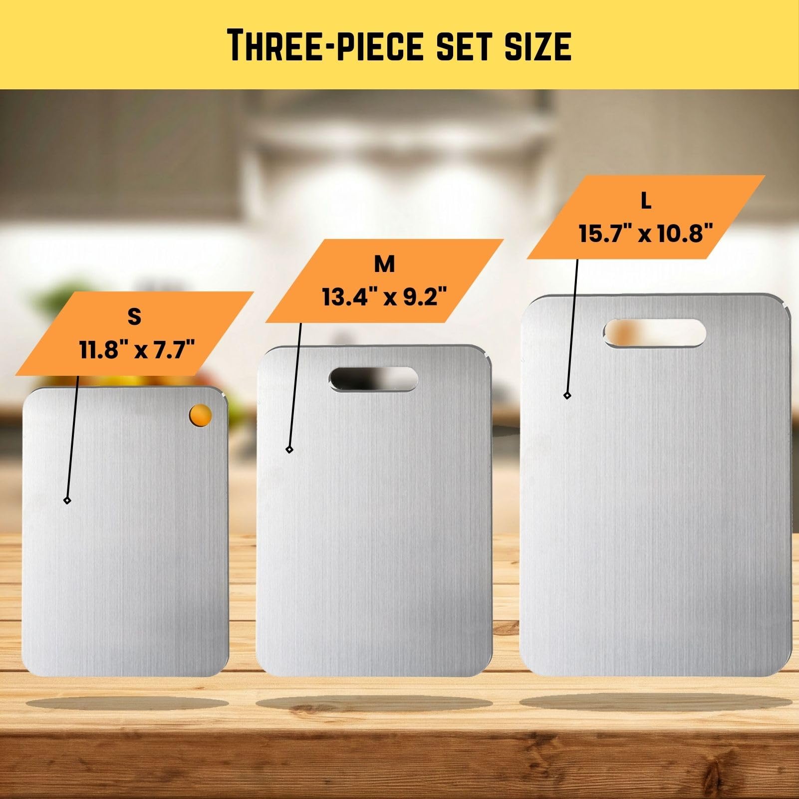 Titanium Cutting Board, 100% Pure Titanium Cutting Boards for Kitchen – Non Stick, Food-Grade, Hygiene & Durability Chopping Mat, Double Sided Chopping Board, Dishwasher Safe (13 x 9 Inch)