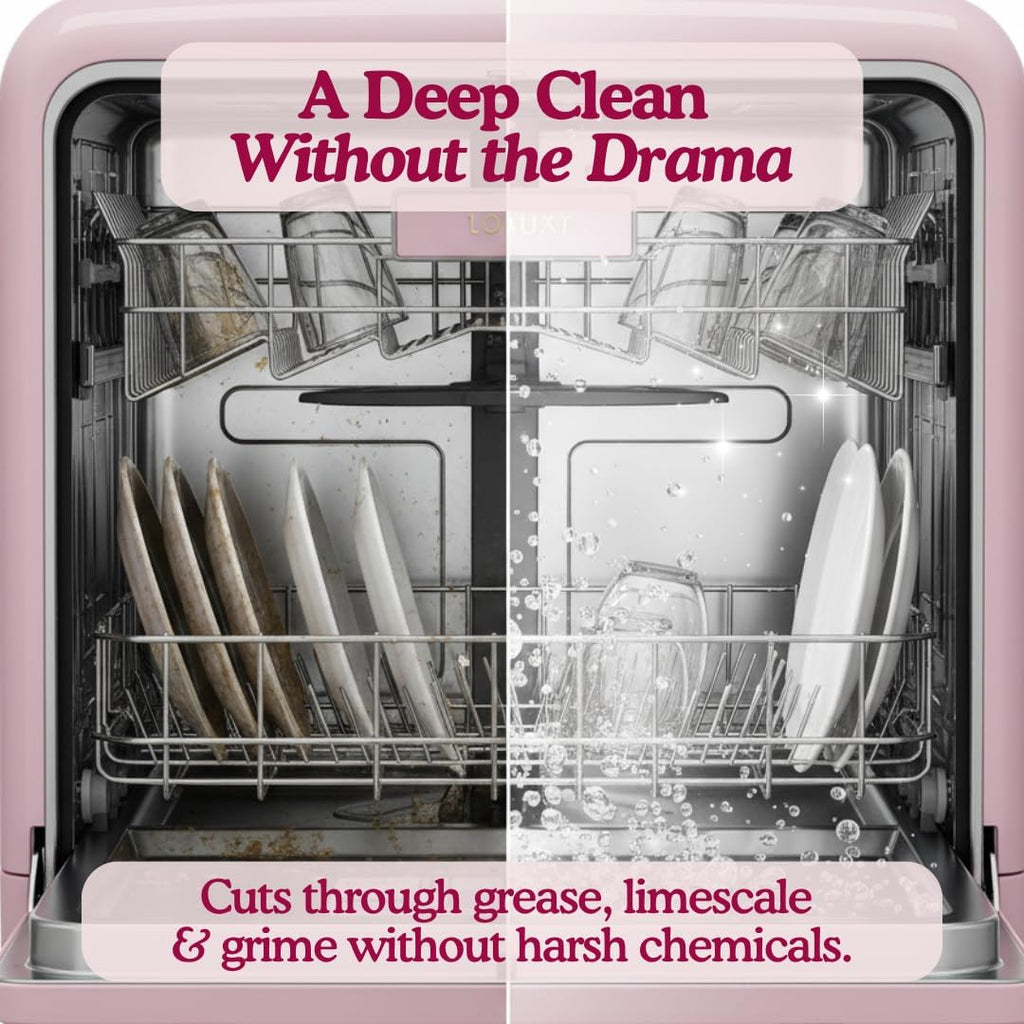 Skiennix Dishwasher Cleaner Tablets - Unscented Deep Cleaning for Limescale & Odor - 1 Year Supply