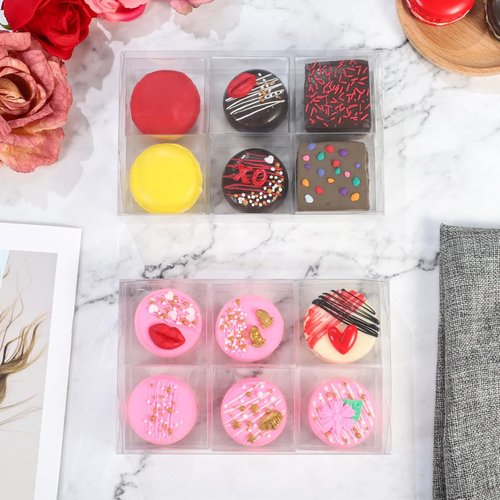 50Pcs Single Chocolate Boxes - Perfect for Macarons, Brownies & Treats | Ideal for Weddings & Parties