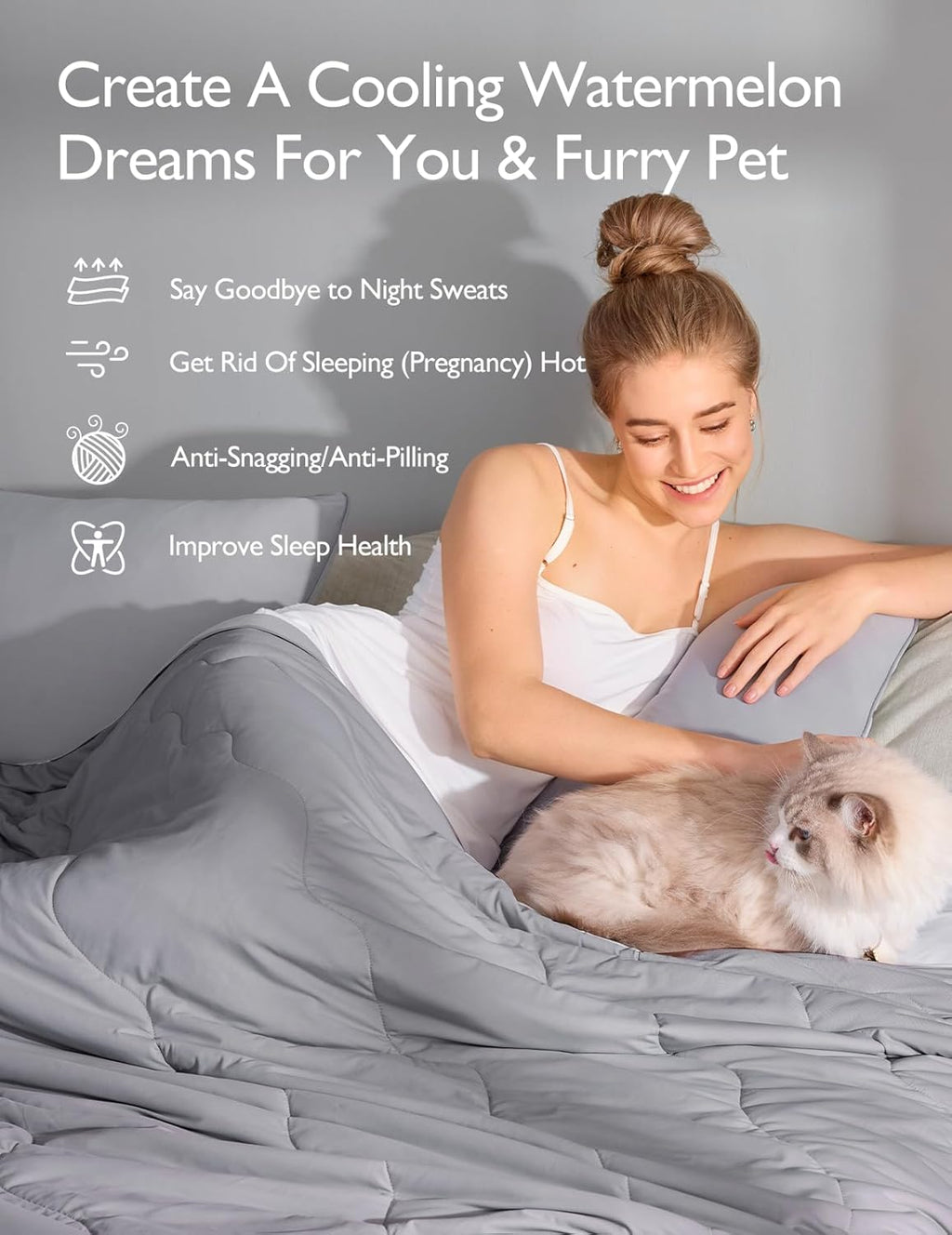 Momcozy Pregnancy Pillow - Cooling Comfort for Hot Sleepers | Comfortable Support for Expecting Moms