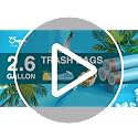 JOYEUX 2.6 Gallon Small Trash Bags with Drawstring, 66 Count - Beachside Breeze