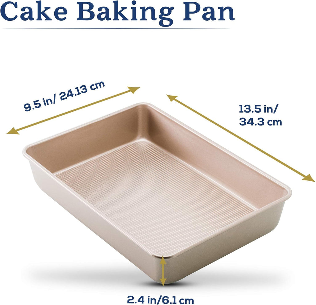 Ultra Cuisine 9x13 Inch Non-Stick Cake Baking Pan - Easy Clean & Food Safe Coating - Bake Like A Pro