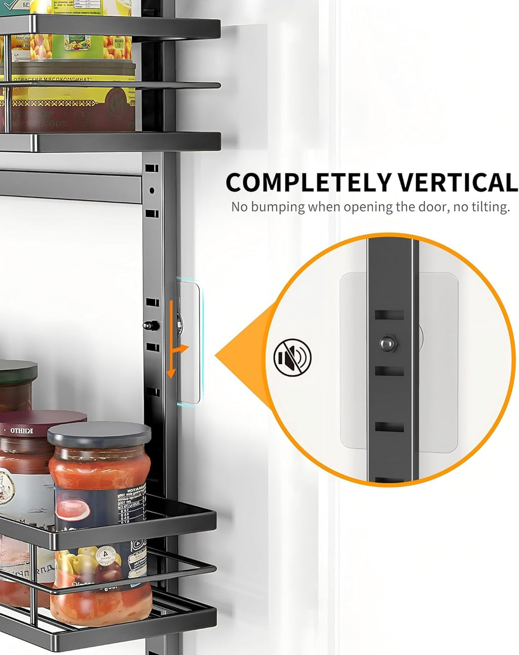 Moforoco 9-Tier Over The Door Pantry Organizer - Black Hanging Basket Spice Rack for Home & Kitchen