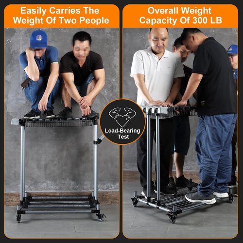 Garden Tool Storage Rack - Heavy-Duty Organizer with Wheels for Garage & Yard Tools