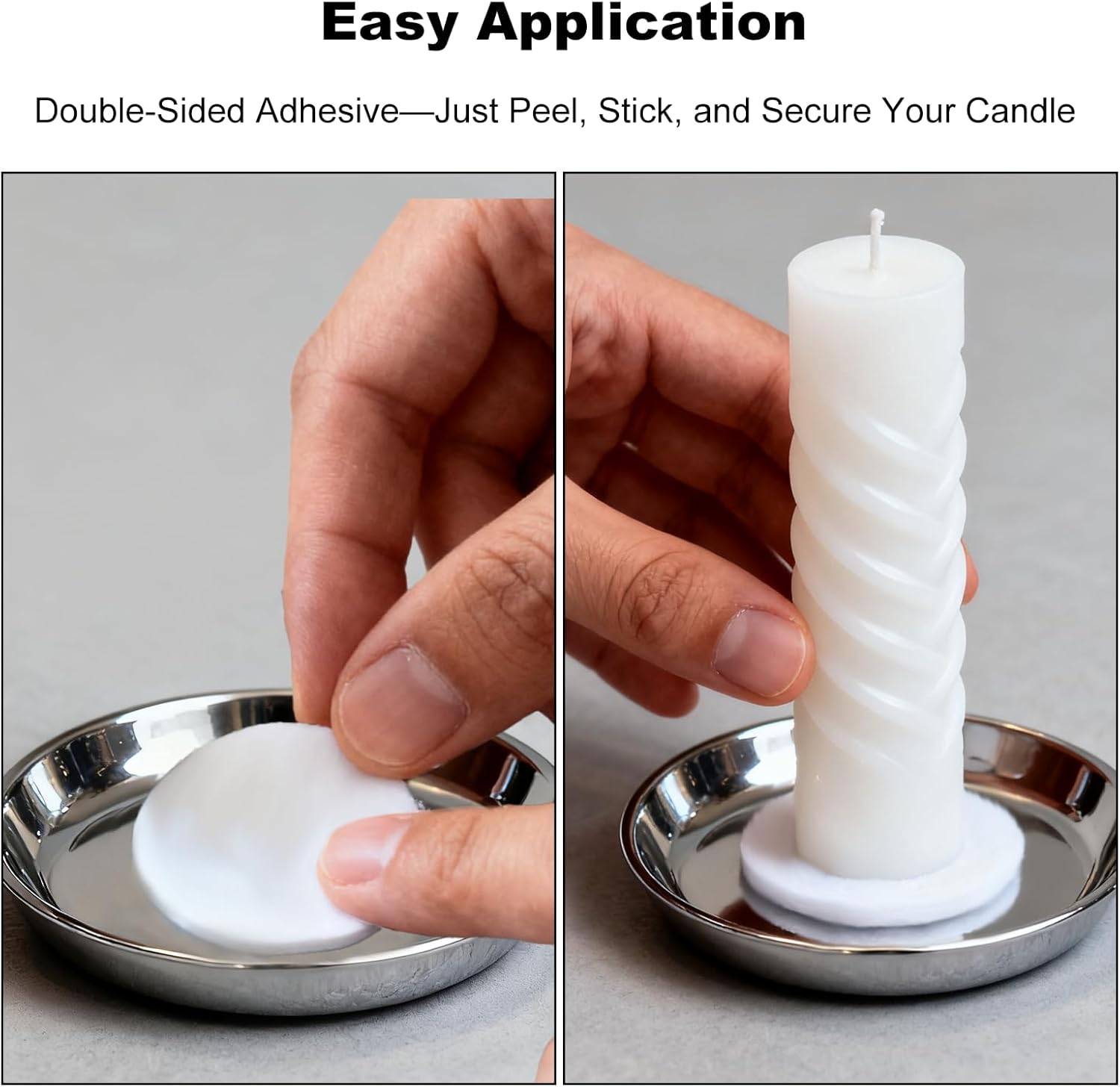 Skiennix 32Pcs Candle Adhesive Grippers - Sticky Dots for Taper Candles & Holiday Decor