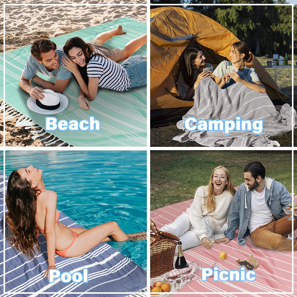 Widdonen Giant Turkish Beach Towel Blanket 85x75 Cotton XXL Extra Large Oversided Bath Pool Blankets XL Huge Bed Sand Free Throw Towels Picnic Outdoor Big Quilt Necessities Cloud Gifts for Adult Pink