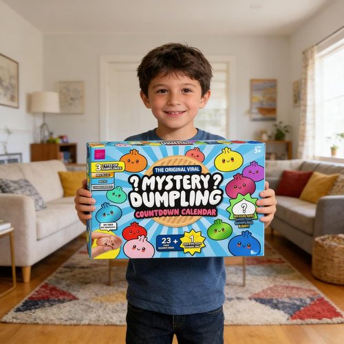 Dumpling Squishy Advent Calendar - 24-Day Mystery Countdown | Stress Relief Fidget Toy for Anxiety Relief